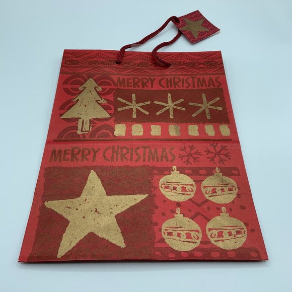 Mahogany Merry Christmas Gift Bag #00136 - Set of 3 - Picture 1 of 2